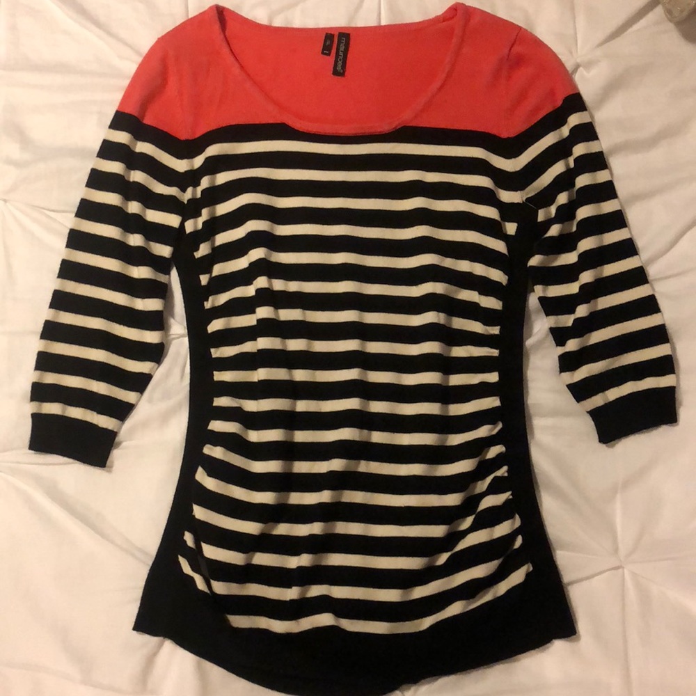Quarter sleeve lightweight sweater plus size